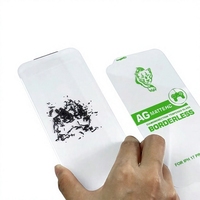 Film en verre sans bordure haute teneur en aluminium de 0,4 mm d'épaisseur pour iPhone 16 Pro Max, protection d'écran en verre trempé mat haute transparence