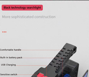 Không thấm nước công suất cao năng lượng mặt trời có thể sạc lại đèn lồng USB cầm tay Torch 8 LED + COB năng lượng mặt trời bảng điều chỉnh searchlight đèn pin - Product Image 3