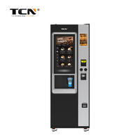 Distributeur automatique de café chaud intelligent TCN, entièrement automatique, préparation rapide en 45 secondes, paiement par billets, pièces et cartes pour les entreprises