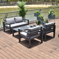 Meubles de jardin en aluminium pour terrasse, canapé extérieur de haute qualité, vente en gros