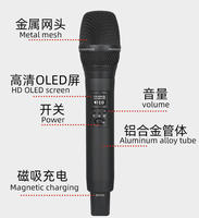 LS05 Système de microphone professionnel sans fil UHF à main double Connecteur de type C omnidirectionnel pour les fonctions de chant karaoké