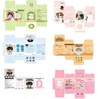 Emballage personnalisé en boîte à surprise en papier d'art écologique et recyclable, impression offset quadricolore, boîte plate collée avec bande de déchirement pour bougies