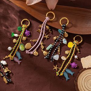 Nuova Moda Ciondolo Colorato a Forma di <span class=keywords><strong>Conchiglia</strong></span> con Cordino, Ciondolo a Forma di Lisca di Pesce, Collana Fai da Te per Donna, Regali, Gioielli, Ingrosso - Product Image 5