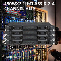 Amplificateur de puissance numérique professionnel 450W X2 /1U Classe D, carte métallique active, 2/4 canaux, grande puissance, 600W 800W