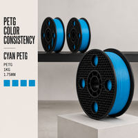 Filament PETG 1 kg pour impression 3D, bobine de 1,75 mm pour modèles/prototypes/pièces d'impression FDM/imprimantes Bambu, noir, 200-240°C