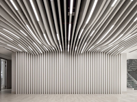 Panneaux de plafond suspendus en aluminium BAIXINXIN, ignifuges et insonorisants, design en forme de vague pour bâtiments à plusieurs étages, restaurants
