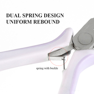 ピンク/パープル多機能スチールクロスネイルクリップカーブ彫刻クリップネイルアートシェーピングピンセットネイルエクステンションツール - Product Image 6