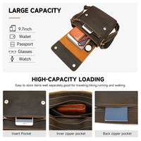 Sac bandoulière en cuir pour homme MARRANT, sac à bandoulière en cuir pour tablette de 9,7 pouces, sac messager à rabat en cuir véritable pour homme