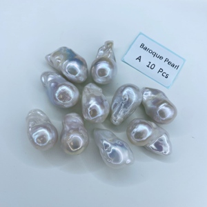 ホットセール　フルホールバロックパール　ホワイト　1-3A　12-16mm　天然淡水ルースパール　ジュエリー製作用 - Product Image 1