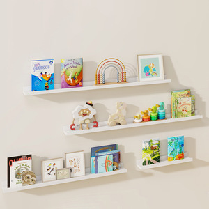 Wall Mounted Storage <b>Shelf</b> 3 Tier Black Multi Functional Display <b>Rack</b> For Living Room Bedroom - Product Image 4