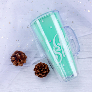 Gobelet en plastique à double paroi avec couvercle, motif dessin animé, pour boissons glacées <span class=keywords><strong>d</strong></span>'été, avec paille, 400 ml, design moderne, idéal pour les fêtes - Product Image 4