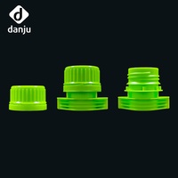 Emballage personnalisé Danju Manufactory, couvercle à vis en plastique vert pour poche à bec verseur