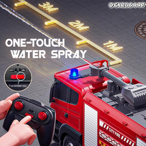 2,4G simulación agua pulverizada venta al por mayor Rc Control remoto escala modelo camión <span class=keywords><strong>de</strong></span> <span class=keywords><strong>bomberos</strong></span> juguete - Product Image 3