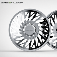GREENLOOP 8x165.1 8x200 pour Ford F150 Silverado1500 22x8.25 24 26 28 pouces Jantes doubles pour pick-up en alliage forgé