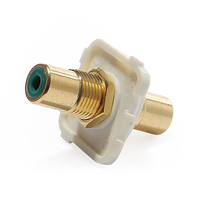 Connecteur Keystone femelle-femelle Clipsal C Type RCA plaqué or en cuivre avec garantie d'un an