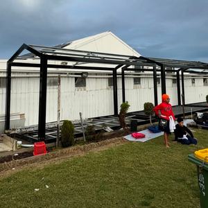 Kit de structure de toit triangulaire préfabriqué en acier galvanisé pour maison-conteneur de bureau modulaire, emballage plat, 20 pieds (6m*3m), en promotion - Product Image 3