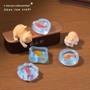 Adorable figurine de chat fleur <span class=keywords><strong>coquin</strong></span> en résine, jouet attrape-poissons, accessoire de décoration miniature pour maison de poupée, mini décoration de bureau - Product Image 3