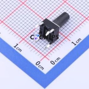 TC-1102-C-O-B Tactile Switch Through hole Component (THT)-4P,6x6mm Switch Single Pole Single Throw Round Button 1N Through Hole - Product Image 2