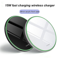 Chargeur sans fil 15w Plateau le plus récent Fonction Type-C Induction Charge rapide sans fil Pad ultra mince