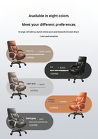 Chaise de bureau de direction ergonomique en cuir à dossier haut, dossier réglable, design contemporain, siège souple, pivotante, inclinable, couleur personnalisable