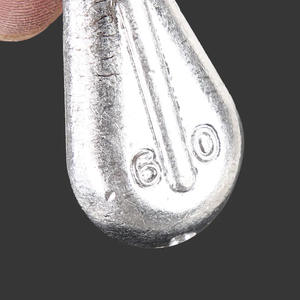 Plomb de pêche en forme de larme 30g durable avec anneau de suspension pour équipement de pêche - Product Image 3