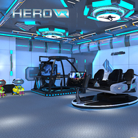 Simulateur de course HEROVR 9D, simulateur de mouvement F1 en intérieur, vision 360°, montagnes russes VR, bar VR pour parc d'aventure, école, parc VR en métal