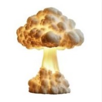 Nouvelle lampe de table créative à impression 3D, décoration d'explosion, nuage de champignons, lampe d'explosion nucléaire
