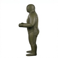 Olive Green Faux Leather Boxing Dummy Durable Training Equipment for Adult Martial Arts Practice