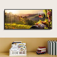 Peinture de paysage de luxe nordique moderne HD cristal porcelaine scénique décoration murale intérieure pour la peinture de salon