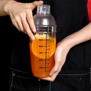 Shaker per Cocktail in Plastica con Misurazioni, Miscelatore Trasparente per Drink, Kit Shaker per Martini, Shaker Boston, <span class=keywords><strong>Strumento</strong></span> Professionale per Barman - Product Image 5