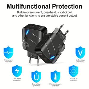 Custom Logo 40w <b>USB</b> <b>Adapter</b> Mobile Cell Phone Quick Charger QC3.0 <b>USB</b> <b>C</b> Travel Fast Charging EU/US Plug Wall Charger - Product Image 6