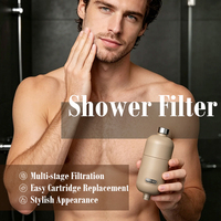 Filtre de douche multi-étapes au sulfit de calcium pour éliminer le chlore et les métaux lourds, soin de la peau et des cheveux, purificateur de salle de bain