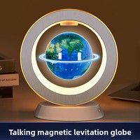 Globe de Lévitation Magnétique DeepSeek avec Lumière Interactive AR Colorée - Ornement Parlant Intelligent Tmall Wizard