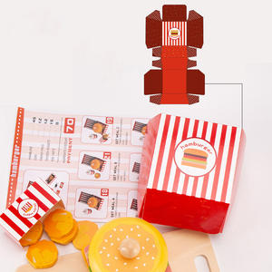 Set Giocattolo in Legno per Bambini Cucina Fai-da-Te Educazione Precoce Gioco di Ruolo Simulazione Fast Food Set Puzzle - Product Image 3