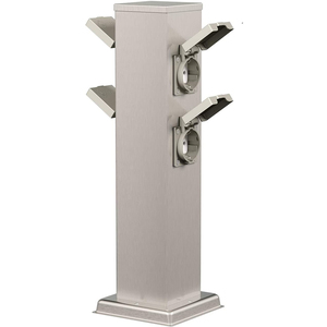 Howlighting 3680w acciaio inossidabile Ip44 2 prese presa da giardino colonna presa da giardino per esterni ad alta potenza con Base per barbecue - Product Image 1