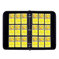 Carpeta de Cartas Coleccionables de Estilo Retro con 216 Bolsillos, Carpeta de Cartas Coleccionables con Protección de 3x3, Estilo Cuero