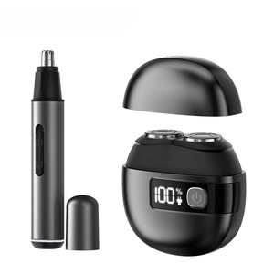 CITICITY Customized Logo Acceptable Rechargeable Stainless Steel <b>Black</b> Multipurpose Ear and Electric Nose Hair <b>Trimmer</b> for Men - Product Image 1