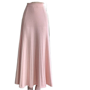 Jupes plissées tricotées d'automne et d'<span class=keywords><strong>hiver</strong></span> Jupes balançoires trapèze à taille haute pour femmes - Product Image 5