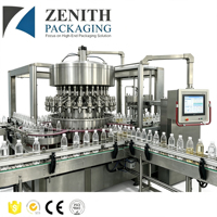 Machine de remplissage d'eau en bouteille à grande capacité, ligne de production directe usine pour bouteilles PET/verre, contrôle intelligent PLC, hauteur 1 mm