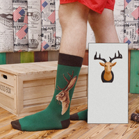 2021 bonnes chaussettes de créateur pour hommes heureux à motifs d'animaux personnalisés chaussettes drôles en coton pour hommes