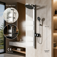 Panneau de douche cascade de luxe à effet pluie, installation murale, étanche, pour hôtel, salle de bain, panneau de massage