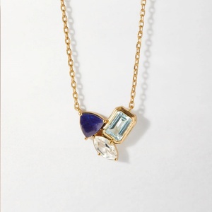 Collar de Alta Gama Resistente al Agua, Collar de Acero Inoxidable de Diseño Largo que No se Deslustra, Chapado en Oro de 18k con Diamantes para Mujer - Product Image 6