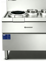 Cuisinière professionnelle à double foyer haute performance avec double température pour cuisine commerciale