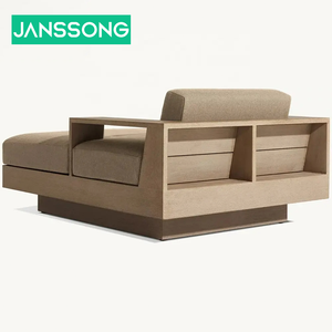 Tumbona de Jardín de Diseño Moderno y Lujoso para Villa, Sofá Cama para Piscina, Cabana, Tumbona de Alta Calidad, Resistente al Agua, de Madera de Teca para Hotel y Playa - Product Image 6