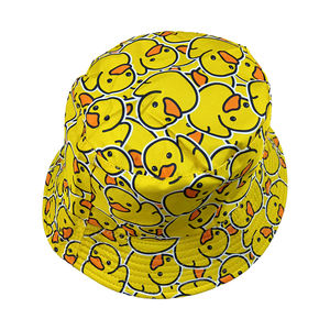 قبعة صيفية على الموضة بحافة واسعة قابلة للعكس للبيع بالجملة قبعة صيفية أصفر على شكل بطة رضيعة - Product Image 4