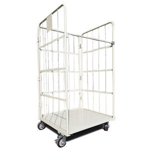 Customized Heavy Duty 4 ruote pieghevole gabbia di stoccaggio in acciaio contenitore Cargo & Storage attrezzature - Product Image 3
