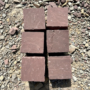 Pavés en blocs de grès brun naturel d'automne |   Design rustique coupé à la main pour allées, patios et aménagements paysagers - Product Image 1