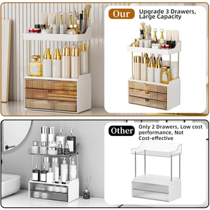 CF Versatile Detachable 5 Tier 3 Large Drawers Perfume Vanity Makeup Organizer <strong>Under</strong> <strong>Sink</strong> <strong>Bathroom</strong> Counter Organizers <strong>Storage</strong> - Product Image 5