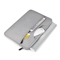 Sacs pour ordinateur portable fins, imperméables, gris, avec logo, vente chaude