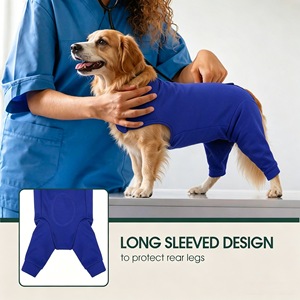Combinaison pour chien rose en polyester, pantalon de protection post-opératoire toutes saisons, vêtements pour animaux de compagnie - Product Image 3